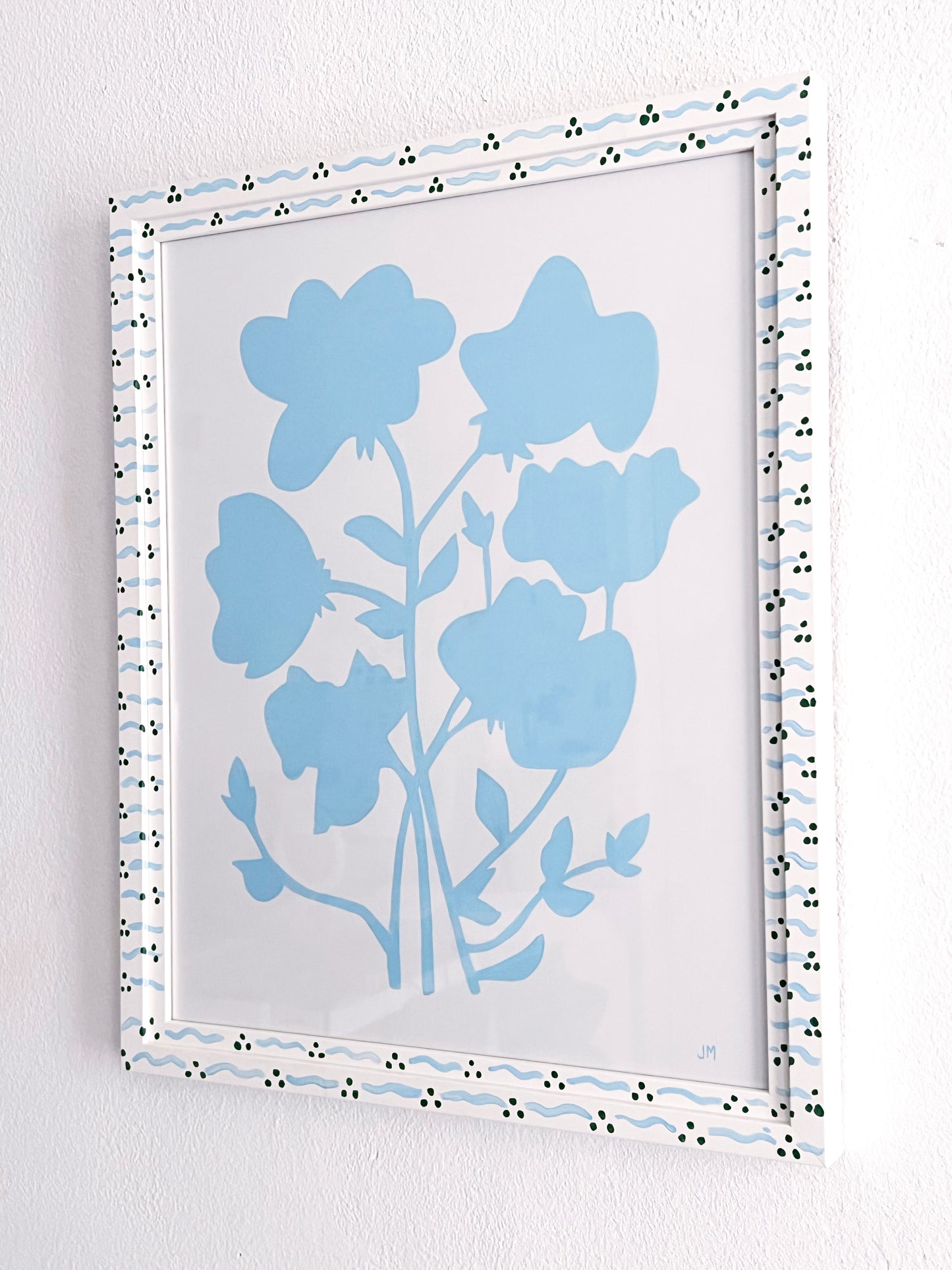 Embellished Floral Silhouette in Ocean Blue