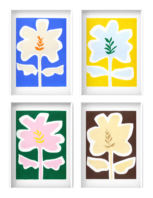 Set of Four Wild Flower Prints