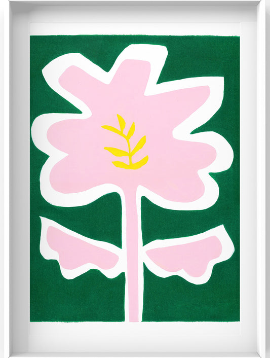 Green Wild Flower Print
