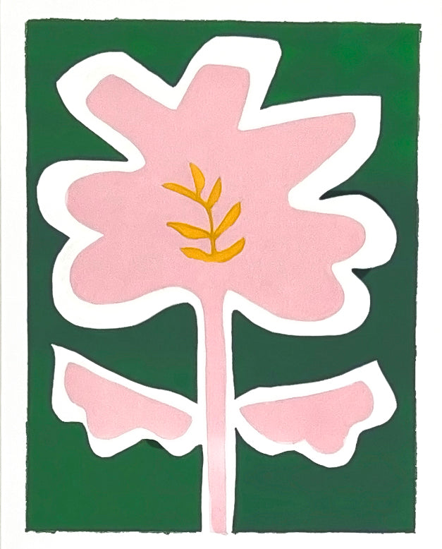 Wild Flower Green & Pink, Small