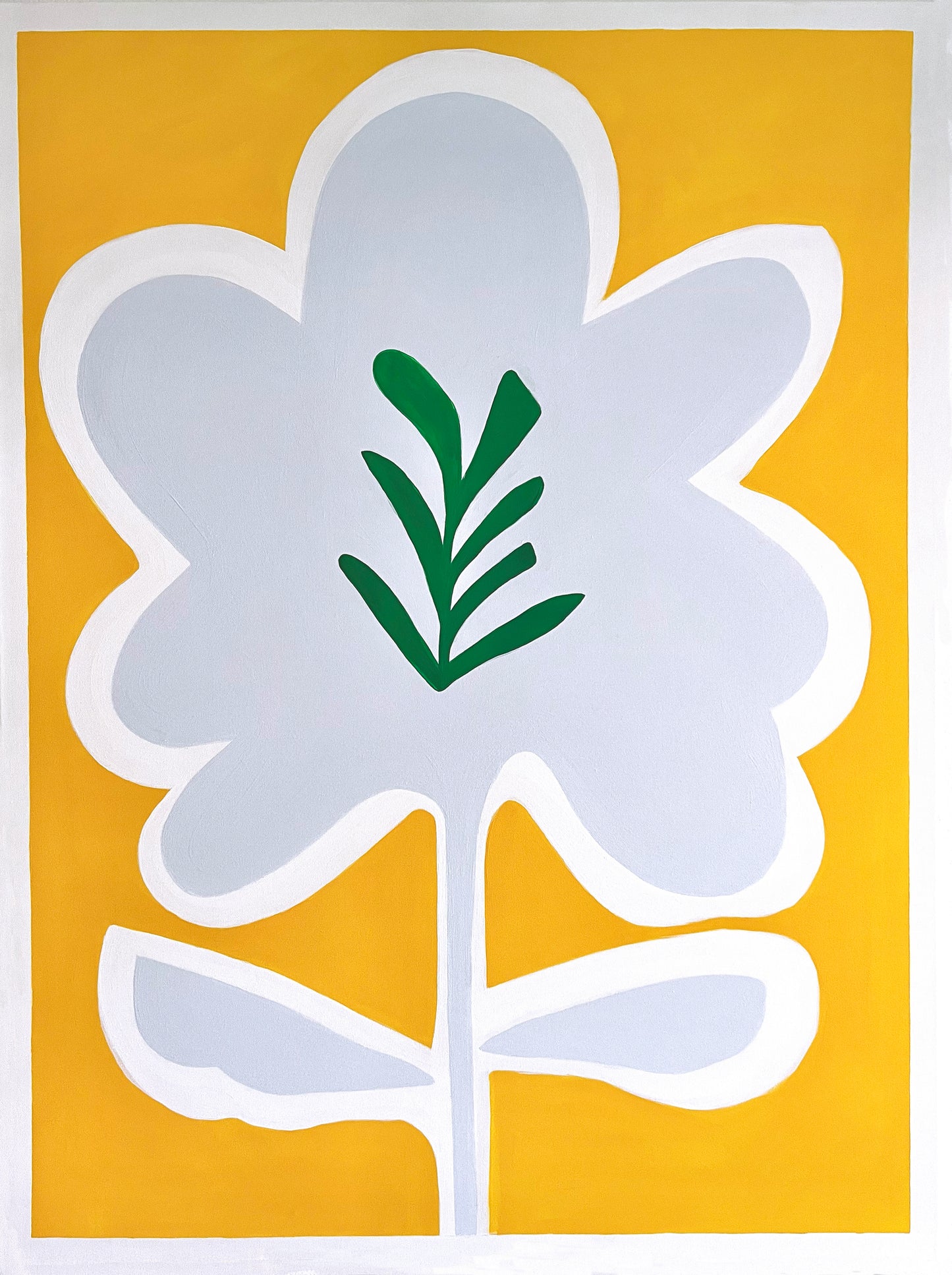 Wild Flower Yellow and Blue-Gray, Large