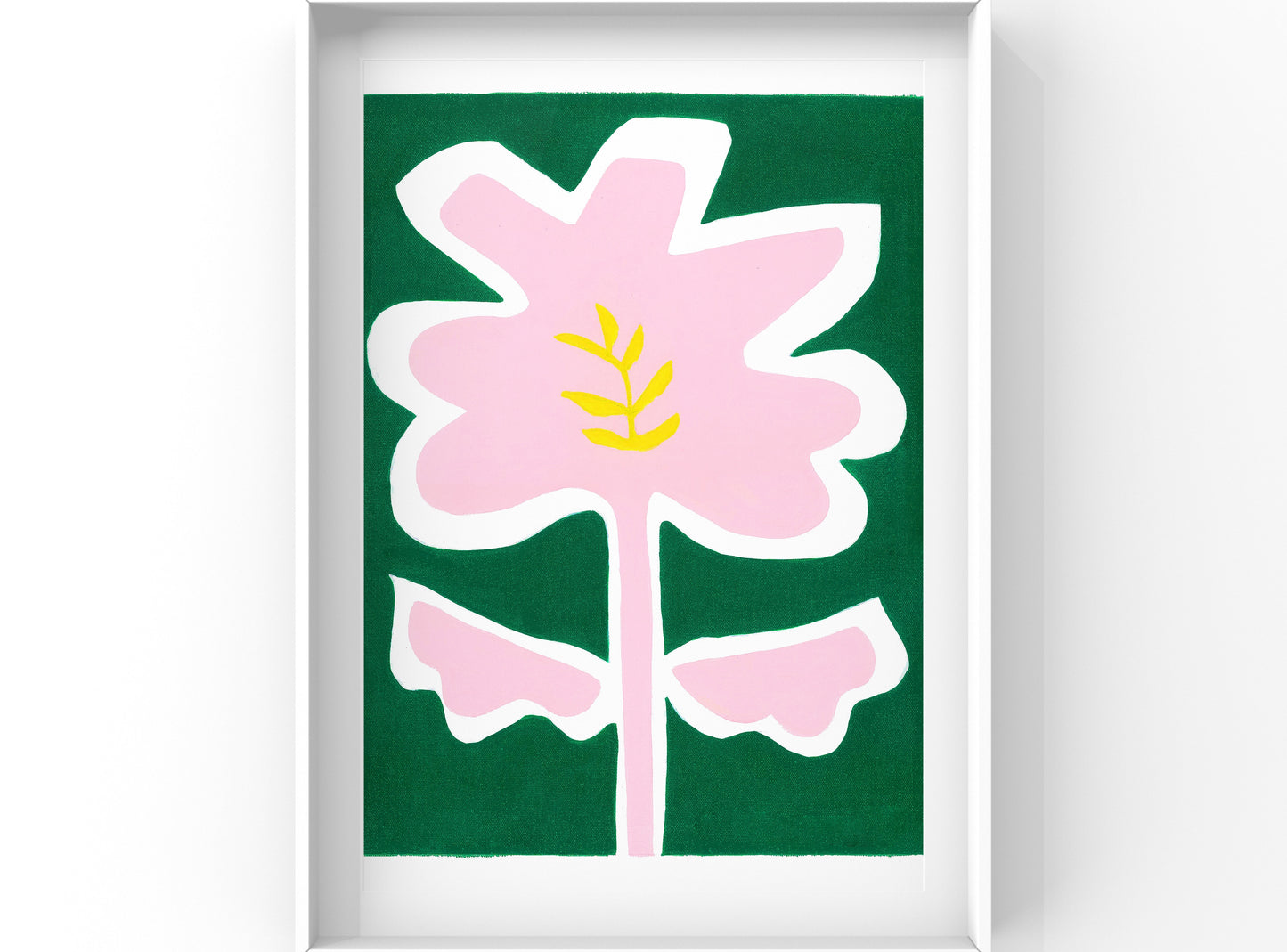 Green Wild Flower Print